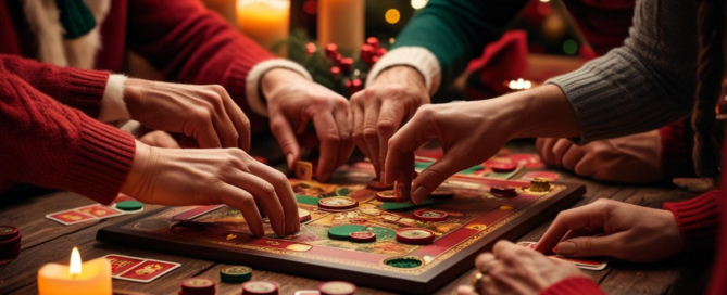 Playing a Boardgame at Christmas