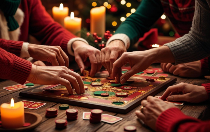 Playing a Boardgame at Christmas